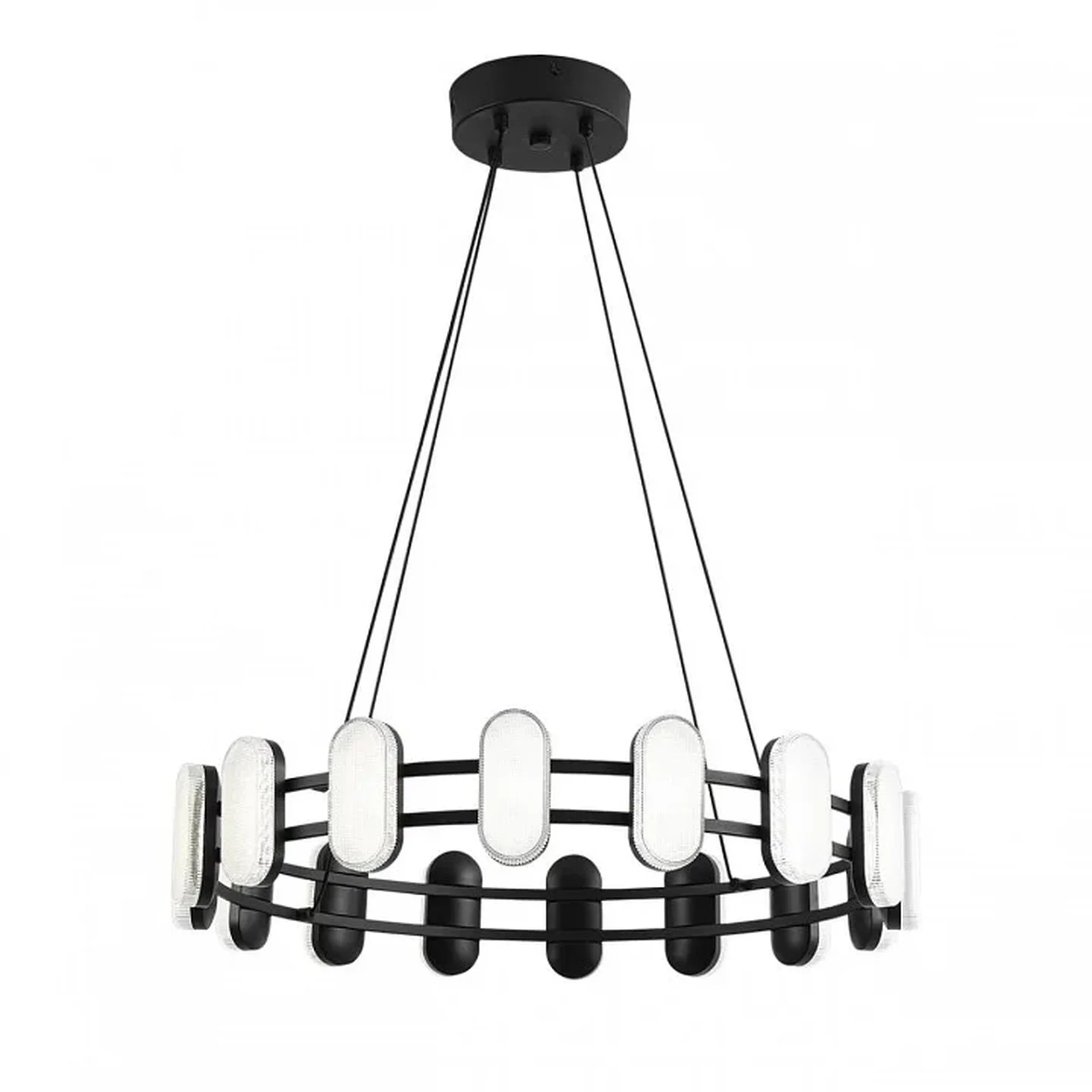 8342/35L LEDIO LN черный/белый металл/акрил Люстра подвесная LED 35W 4000K 220V OVELA
