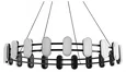 8342/40L LEDIO LN черный/белый металл/акрил Люстра подвесная LED 40W 4000K 220V OVELA