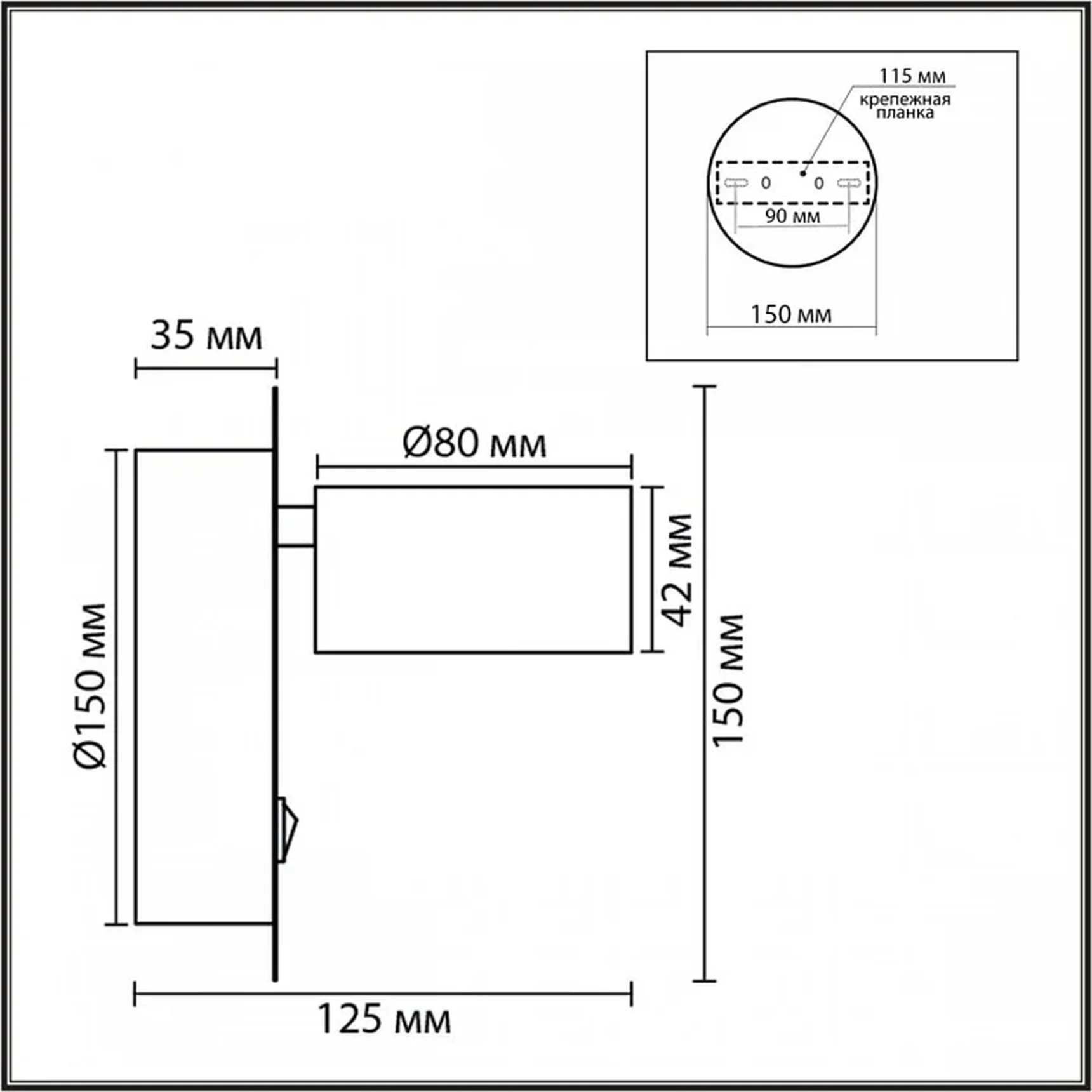 8345/1W COMFI серый, металл Бра GX53 LED 1*7W 220V TORINA