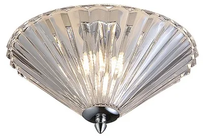 NEWPORT 8350 8355/PL chrome, Потолочный светильник, Chrome Clear glass D31*H19,3 cm G9 5*40W