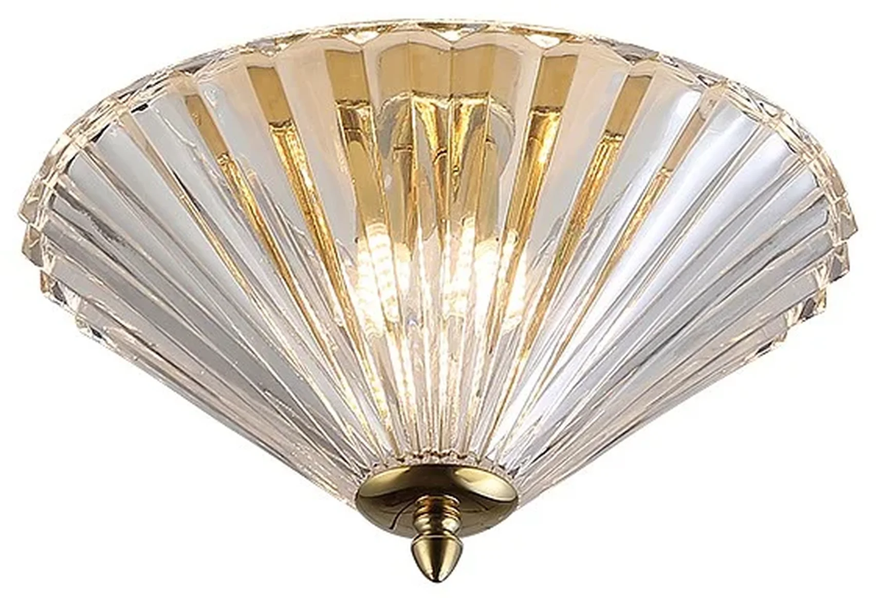 NEWPORT 8350 8355/PL gold, Потолочный светильник, Gold Clear glass D31*H19,3 cm G9 5*40W