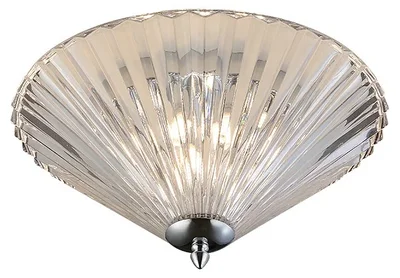 NEWPORT 8350 8356/PL chrome, Потолочный светильник, Chrome Clear glass D40*H21 cm G9 6*40W