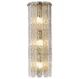 NEWPORT 8370 8373/А brass , Бра, Brass Clear grooved glass with round end L12*H38*SP 8.5 cm G9 3*40W