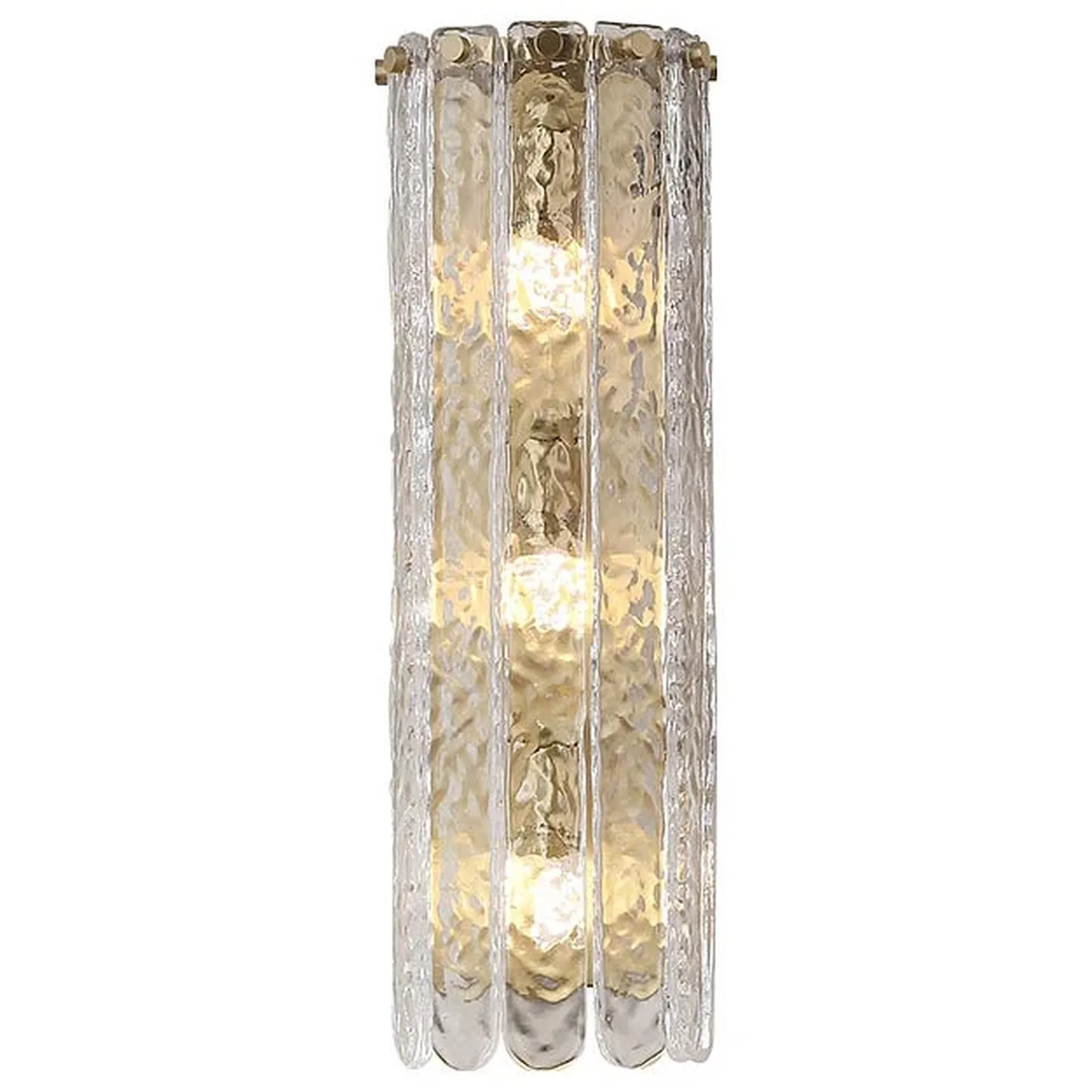 NEWPORT 8370 8373/А brass , Бра, Brass Clear grooved glass with round end L12*H38*SP 8.5 cm G9 3*40W