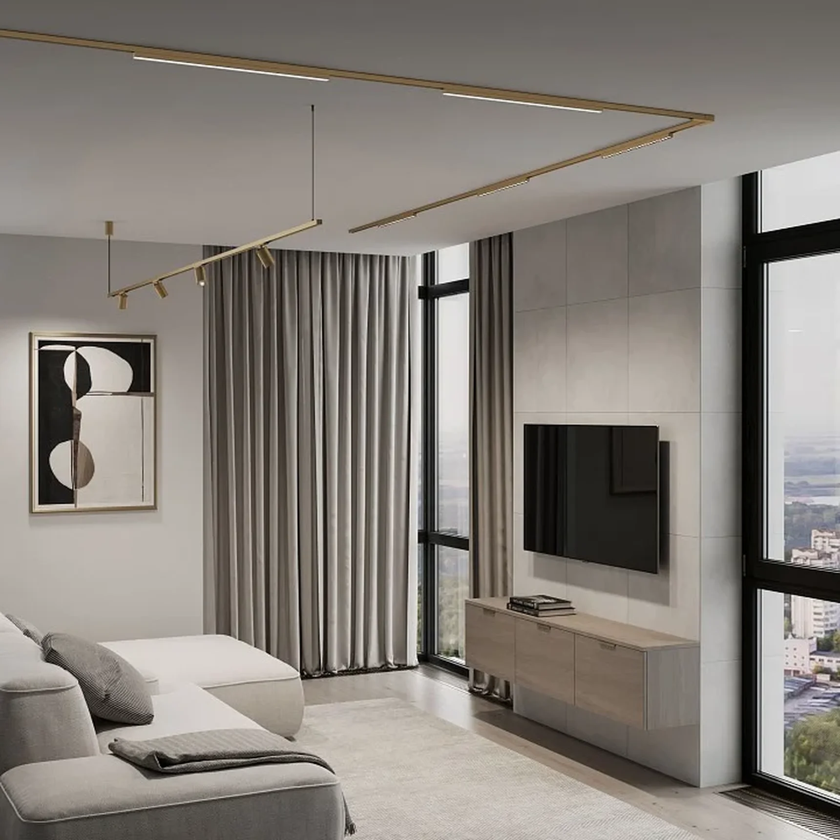 Brass Line Трековый светильник 10W 4000K латунь 85528/01