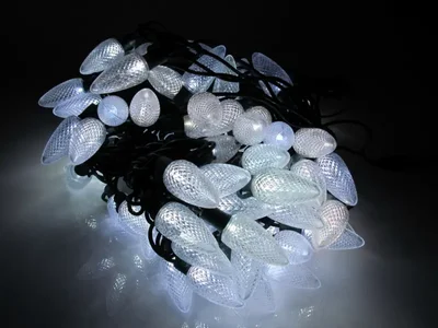 LED-PL-C9-8-G-220V-18-PW 20м, 96 LED, белый(пр.колб.)