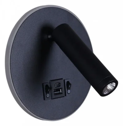 86203-9.2-001KT LED12W+USB BK Светильник настенный