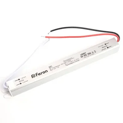 Трансформатор электронный для светодиодной ленты 24W 12V( ультратонкий драйвер), LB001 FERON