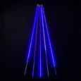Гирлянда Тающие Сосульки 5шт по 100см, 24В, 480 Синих Светодиодов, Провод Черный ПВХ, IP55
