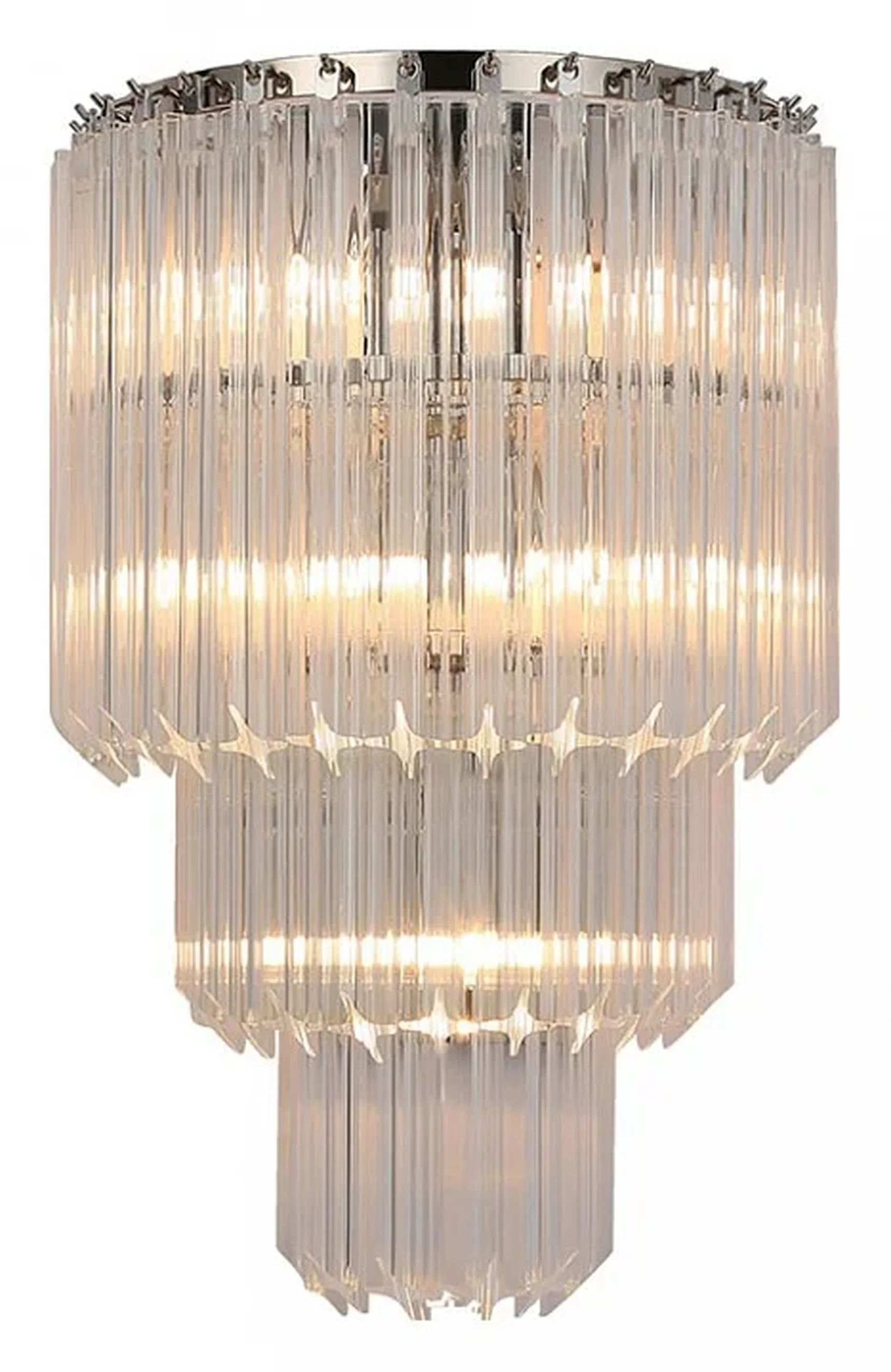NEWPORT 8900 8905/A , Бра, Nickel Clear glass L30*H46*Sp17 cm E14 5*40W