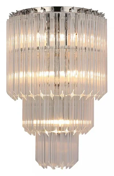 NEWPORT 8900 8905/A , Бра, Nickel Clear glass L30*H46*Sp17 cm E14 5*40W