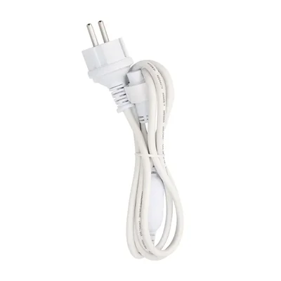 Шнур питания для гирлянды Дюраплей 4 А, подключение до 200 м, белый каучук, 230 В