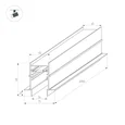 Трек встраиваемый MAG-TRACK-4560-FDW-2000 (BK) (Arlight, IP20 Металл, 5 лет)