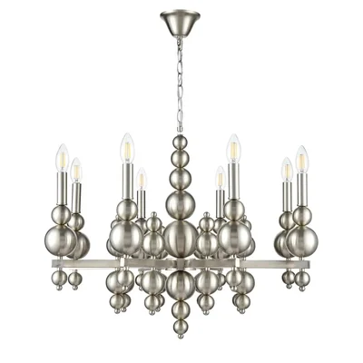 8107/8 MODERNI LN25 никель, металл Люстра Е14 8*40W 220V NANA