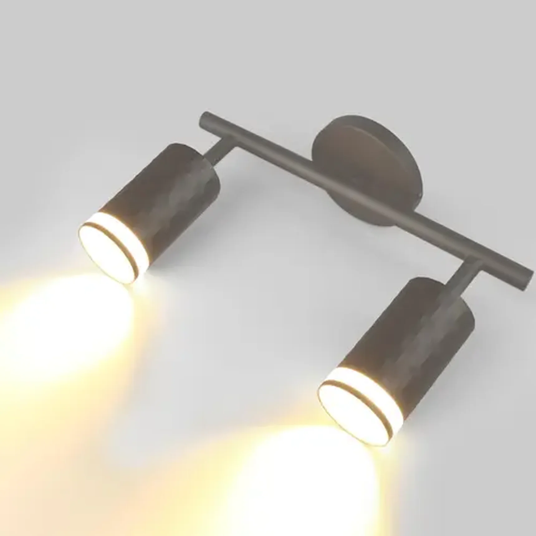 Спот на основании GWL-2GU10-M-IP20 Двойной Графит с боковым рассеивателем Кирпич