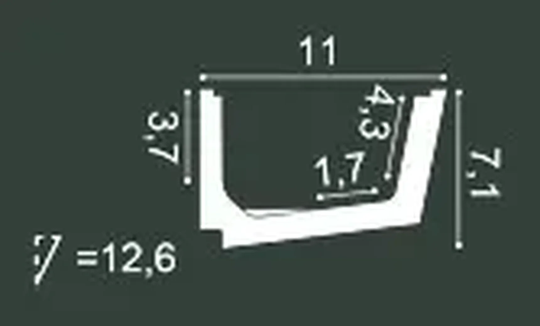 Профиль для верхней подсветки C357 STRAIGHT