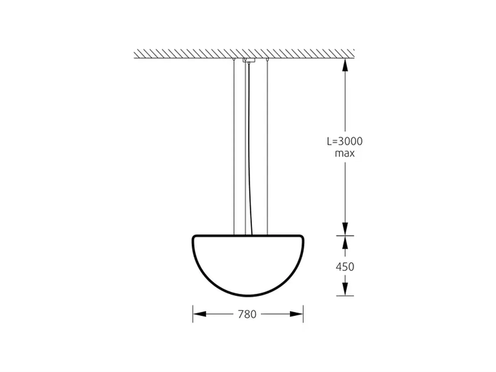 Светильник подвесной Полусфера SEMISPHERE_P (E27) 80 IP65 4000K