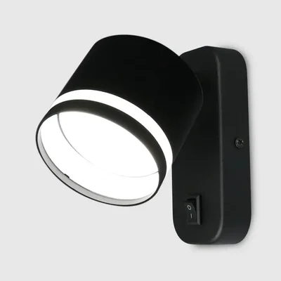 Бра GWL-GX53-M-IP20 Черный С боковым рассеивателем Башня