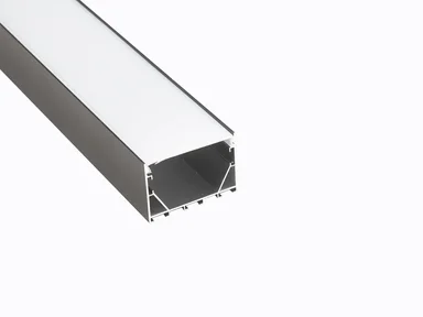 Профиль накладной LEDS POWER СПН5035 алюм. черный с призм.рассеивателем 2м 008523