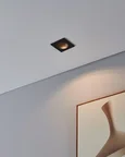 900251 Cветодиодный встраиваемый спот ZARATE, 2W(LED), 3000K, 90lm, алюминий, черный/пластик, белый