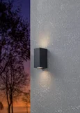 900276 Уличное бра JABAGA, 2X4,6W (GU10-LED), 2X400lm, IP44, H155, пластик, черный / пластик