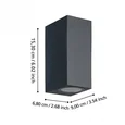 900276 Уличное бра JABAGA, 2X4,6W (GU10-LED), 2X400lm, IP44, H155, пластик, черный / пластик