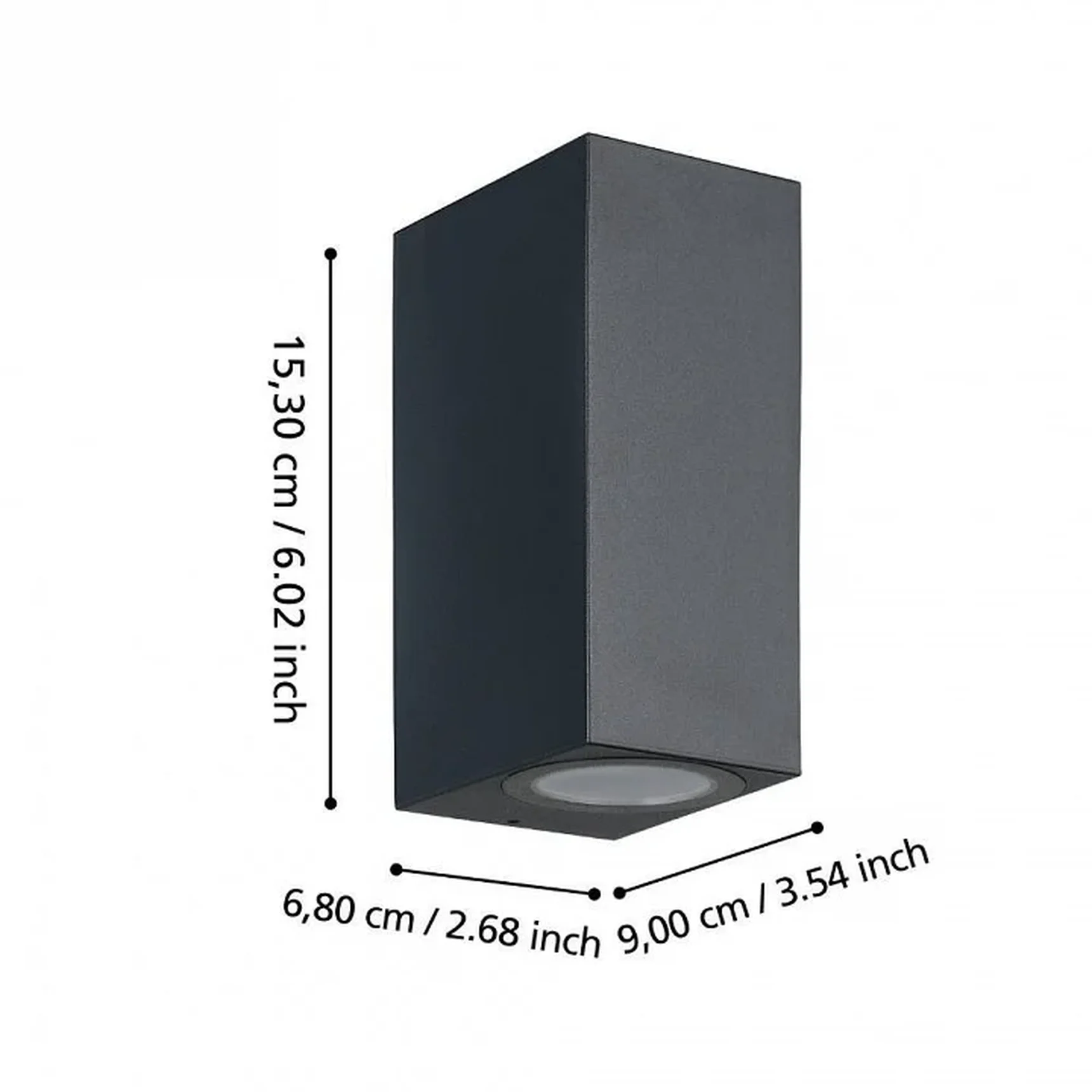 900276 Уличное бра JABAGA, 2X4,6W (GU10-LED), 2X400lm, IP44, H155, пластик, черный / пластик