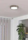 900583 Накладной светильник диммируемый FUEVA 5, 11W (LED), 3000K, ?160, сталь, матовый никель / пла
