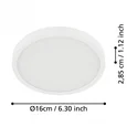 900638 Накладной светильник FUEVA 5, 11W (LED), 3000K, IP44, ?160, сталь, белый / пластик, белый