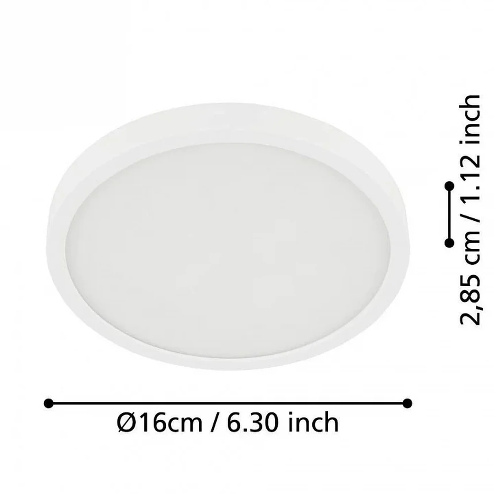 900638 Накладной светильник FUEVA 5, 11W (LED), 3000K, IP44, ?160, сталь, белый / пластик, белый