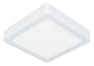 900646 Накладной светильник FUEVA 5, 11W (LED), 3000K, IP44, L160, B160, H28, сталь, белый / пласти