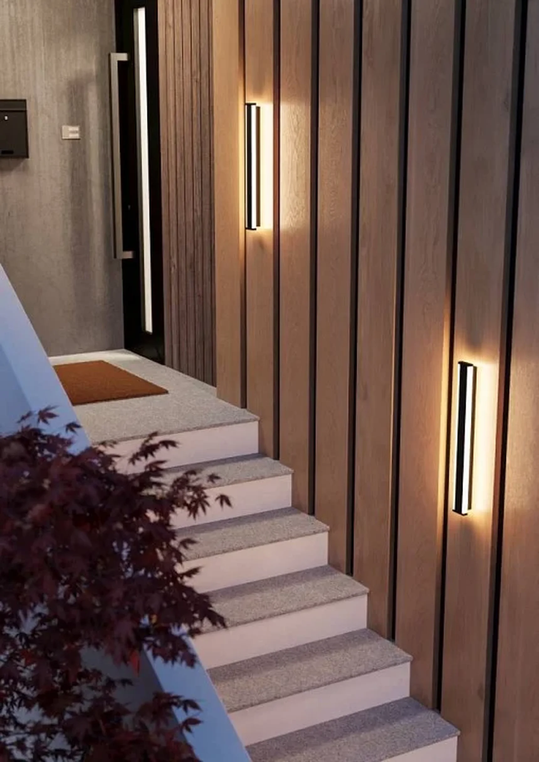 900677 Уличное бра NEVIANO, 2X7W (LED), 3000K, 2100lm, IP55, L580, сталь, черный/пластик, белый