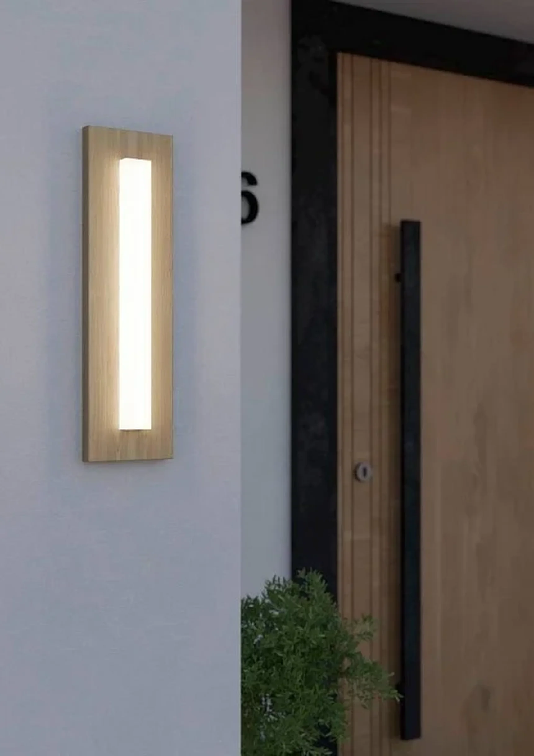 900679 Уличное бра BITETTO, 7W (LED), 770lm, 3000K, IP44, H430, сталь, коричневый / пластик, белый