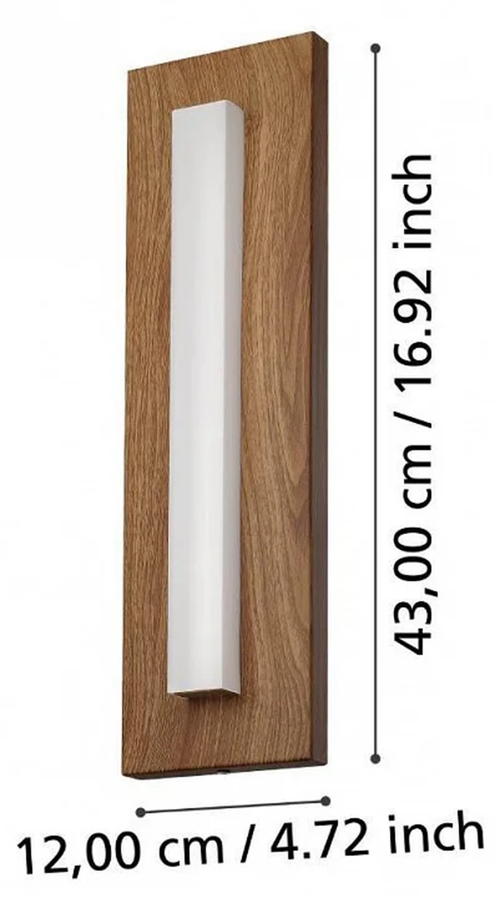 900679 Уличное бра BITETTO, 7W (LED), 770lm, 3000K, IP44, H430, сталь, коричневый / пластик, белый