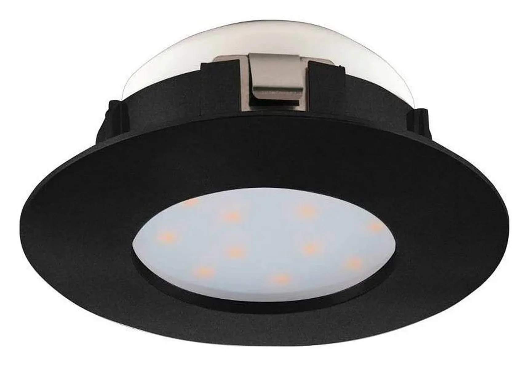 900743 Встраиваемый светильник PINEDA, 4,9W (LED), 3000K, IP20, IP44, ?78, пластик, черный