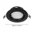900751 Встраиваемый светильник PENETO, 4,6W (GU10), ?87, сталь, черный