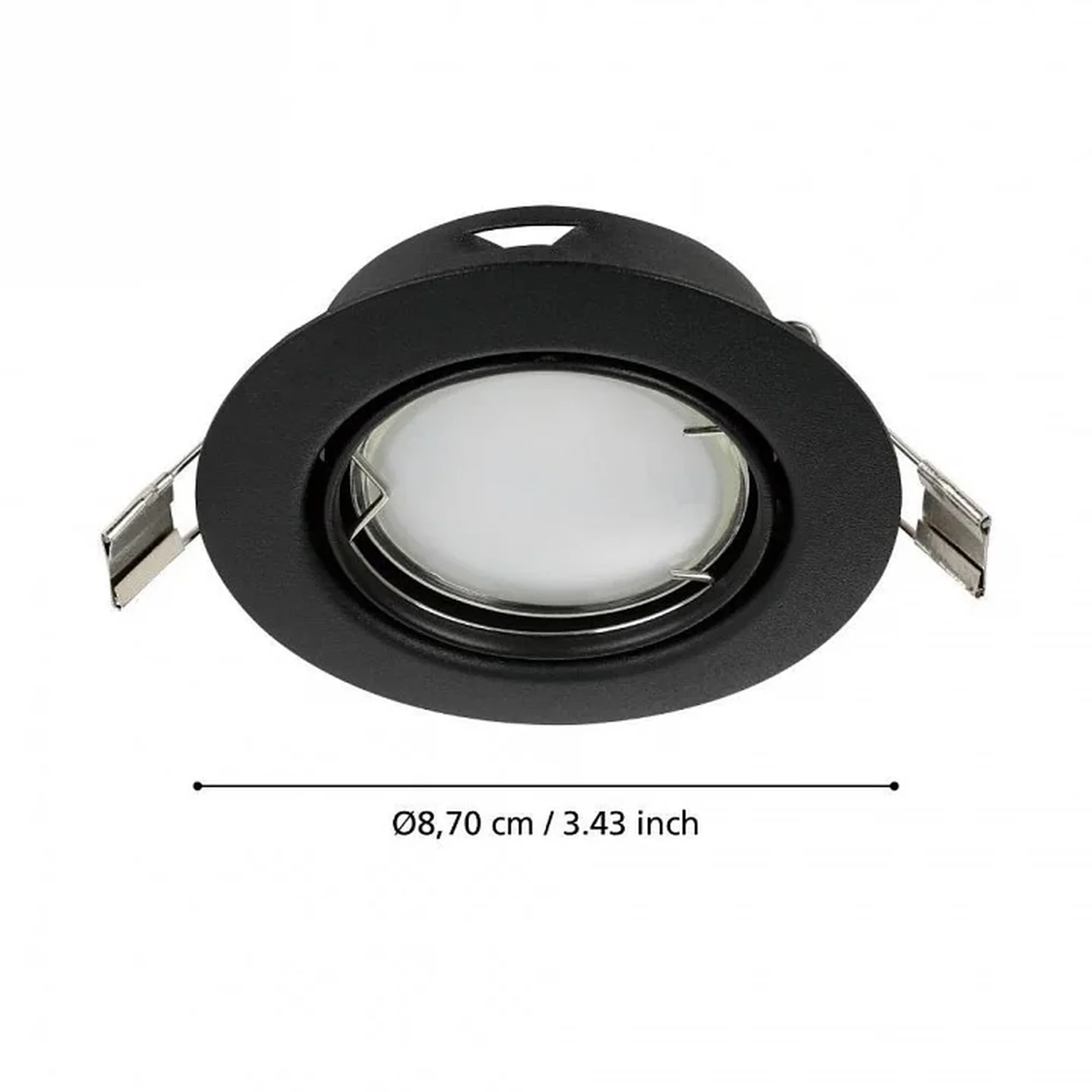 900751 Встраиваемый светильник PENETO, 4,6W (GU10), ?87, сталь, черный