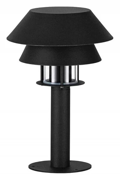 900802 Уличный напольный светильник CHIAPPERA, 1X40W (E27), IP65, H330, сталь, черный, белый / прозр