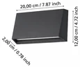 900887 Уличное бра SPONGANO, 1X9,5W (LED), 3000K, 4000K, 5000K, 6500K, 1100lm, IP65, H120, алюминий,