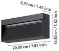 900891 Уличное бра MARUGGIO, 1X4,8W (LED), 3000K, 4000K, 5000K, 6500K, 520lm, IP65, H90, алюминий, ч