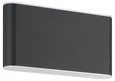 901026 Уличное бра GRUTTI, 2X6W (LED), 3000K, 4000K, 6500K, 850lm, IP65, L175, H90, A50, алюминий, антрацитовый/пластик полупрозрачный