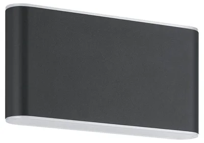 901026 Уличное бра GRUTTI, 2X6W (LED), 3000K, 4000K, 6500K, 850lm, IP65, L175, H90, A50, алюминий, антрацитовый/пластик полупрозрачный