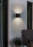901064 Уличное бра CALPINO 3, 2X2,8W (LED), 3000K, 840lm, IP54, L100, H100, A100, литой алюминий, чёрный/прозрачное стекло
