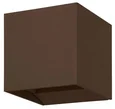901066 Уличное бра CALPINO 3, 2X2,8W (LED), 3000K, 840lm, IP54, L100, H100, A100, литой алюминий, коричневый/прозрачное стекло