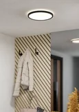 901572 Светодиод потолочн свет-к MINERARIO, 16,4W(LED), ?300, IP54, 3000K, 2500lm, пластик, черн, пл