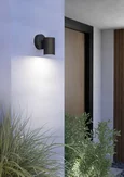 902037 Уличный светильник настенный TOMELLOSO, 1X28W(GU10), IP44, алюминий, черн, стекло, прозрачн