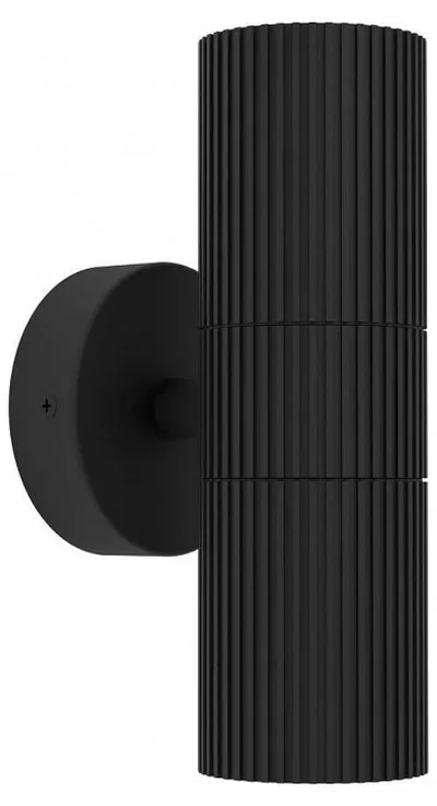 902038 Уличный светильник настенный TOMELLOSO, 2X28W(GU10), IP44, алюминий, черн, стекло, прозрачн