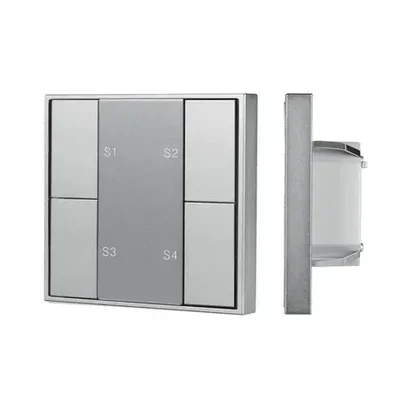 INTELLIGENT ARLIGHT Кнопочная панель DALI-201-23-1G-4SC-IN Silver (BUS, Frame) (IARL, IP20 Металл, 3 года)