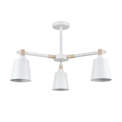 8097/3C MODERNI LN25 белый/белый металл, дерево/металл Люстра потолочная Е27 3*60W 220V ROSALINA