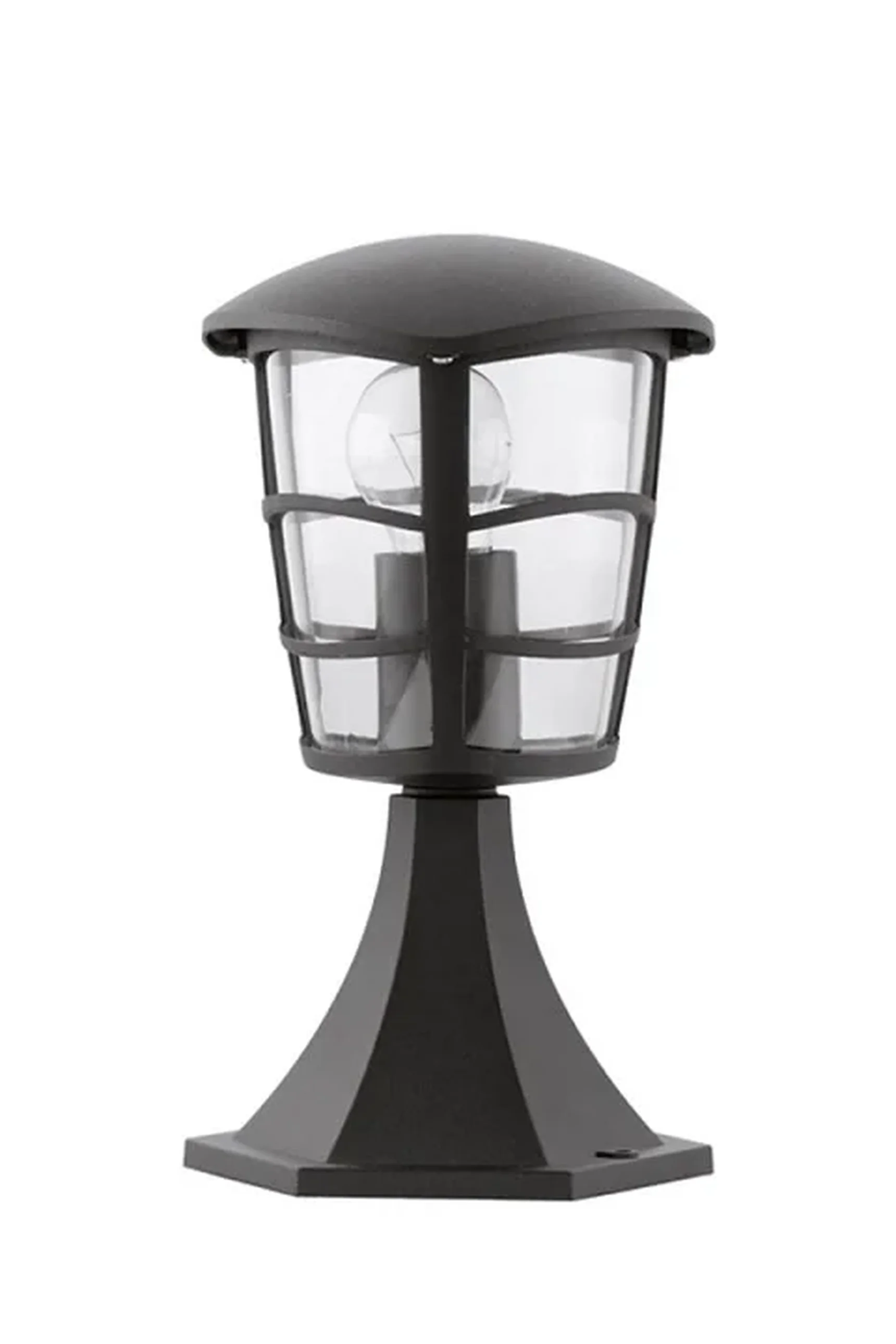 Уличный светильник напольный ALORIA, 1х60W (E27), H300, алюминий, черный/пластик прозрачный